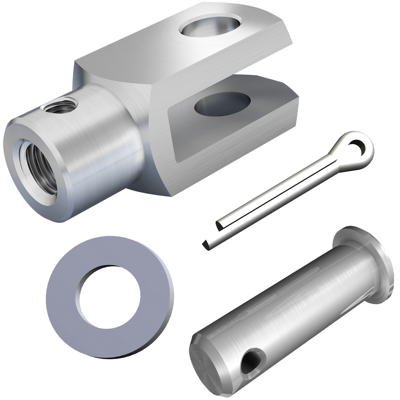 mbo Osswald is manufacturer of clevis joint with additional thread, clevis joints with additional thread in version as A-joint, A-joints, for anti-rotation mounting, similar to DIN 71751, loose, consisting of clevis with additional thread, clevises with additional thread, similar to DIN 71752, DIN ISO 8140, CETOP RP102P and bolts with pin hole, washers DIN 125 and cotter pins DIN 94. We produce these products from steel 1.0718 and stainless steel 1.4305 and material quality A4 1.4404. mbo Osswald is manufacturer of clevis joint with additional thread, clevis joints with additional thread in version as A-joint, A-joints, for anti-rotation mounting, similar to DIN 71751, loose, consisting of clevis with additional thread, clevises with additional thread, similar to DIN 71752, DIN ISO 8140, CETOP RP102P and bolts with pin hole, washers DIN 125 and cotter pins DIN 94. We produce these products from steel 1.0718 and stainless steel 1.4305 and material quality A4 1.4404.