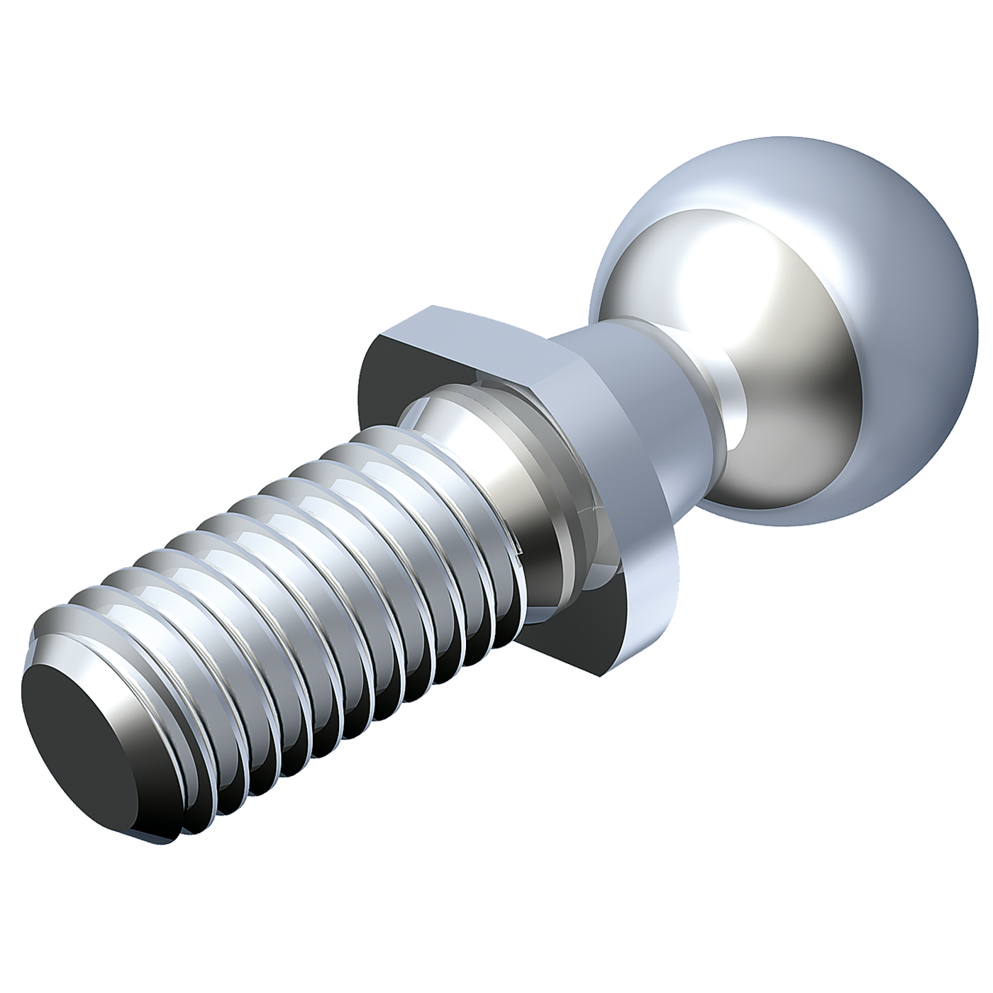 mbo Osswald manufactures ball studs according to DIN 71803 form C with threaded stud and spanner surface. Selectable are material steel and stainless steel 1.4305 or 1.4404, A4 quality. mbo Osswald manufactures ball studs according to DIN 71803 form C with threaded stud and spanner surface. Selectable are material steel and stainless steel 1.4305 or 1.4404, A4 quality.