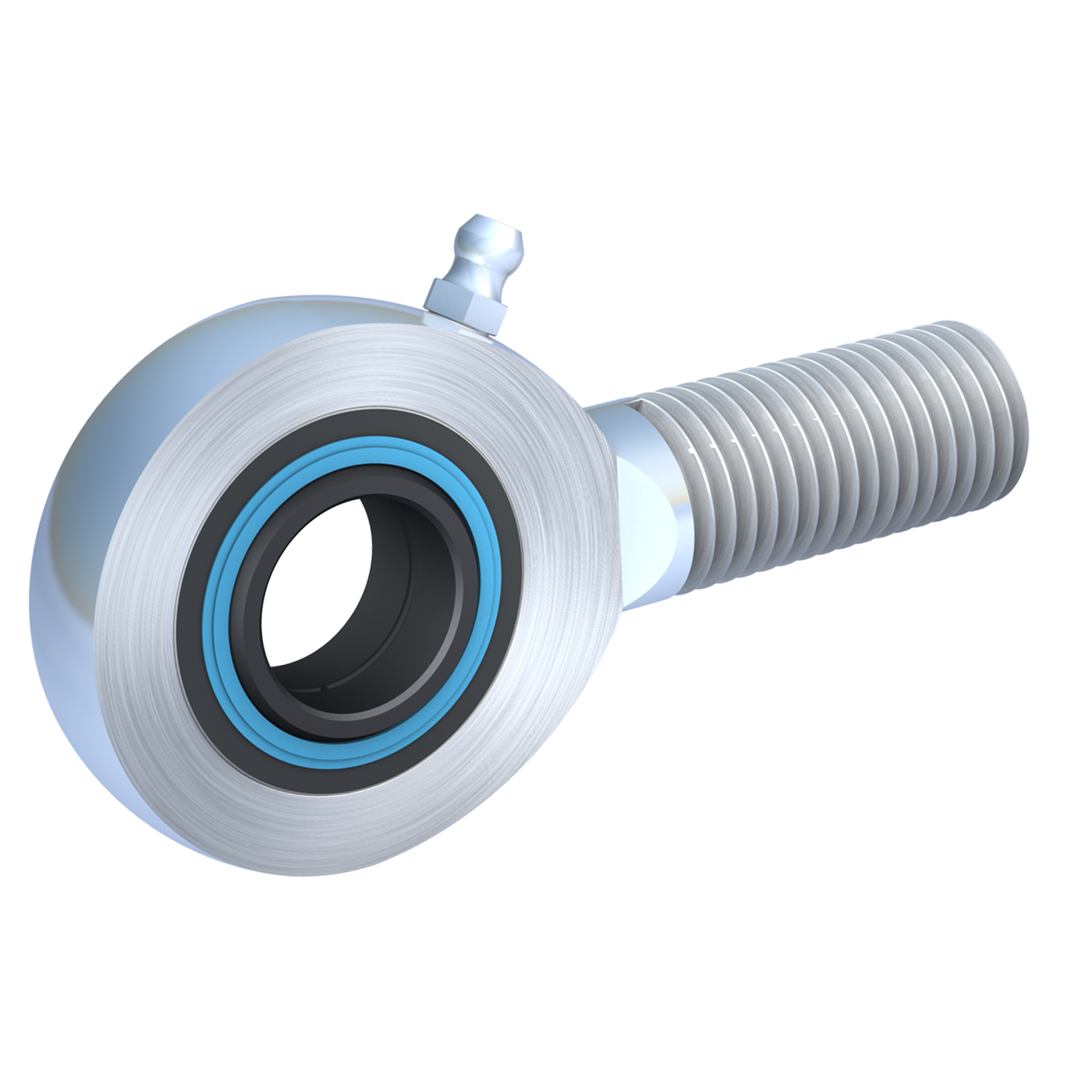 Rod ends of the slim E series from mbo Osswald, are  according to DIN ISO 12240-4 (DIN 648). This rod end with male thread is with double face sealing in steel/steel version and needs maintenance and can be regreased. Rod ends of the slim E series from mbo Osswald, are  according to DIN ISO 12240-4 (DIN 648). This rod end with male thread is with double face sealing in steel/steel version and needs maintenance and can be regreased.