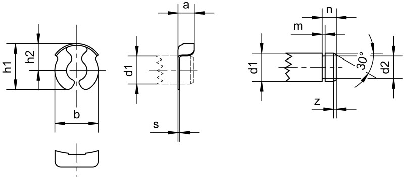 KL 固定器 - Dimensional drawing