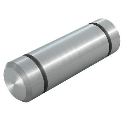 带固定环 DIN 471 凹槽的无头螺栓（适用于 U 形夹）