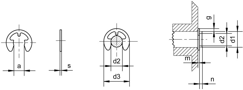 锁紧垫圈 DIN 6799 - Dimensional drawing