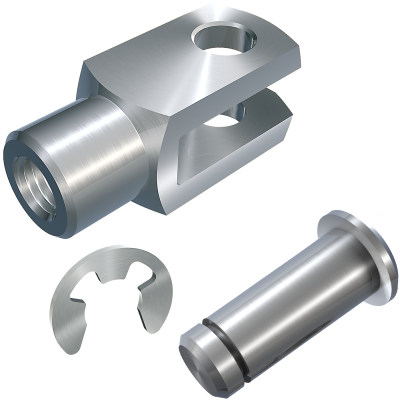 U 形夹接头（类似于 DIN 71751），带凹槽螺栓和锁紧垫圈 DIN 6799，松动